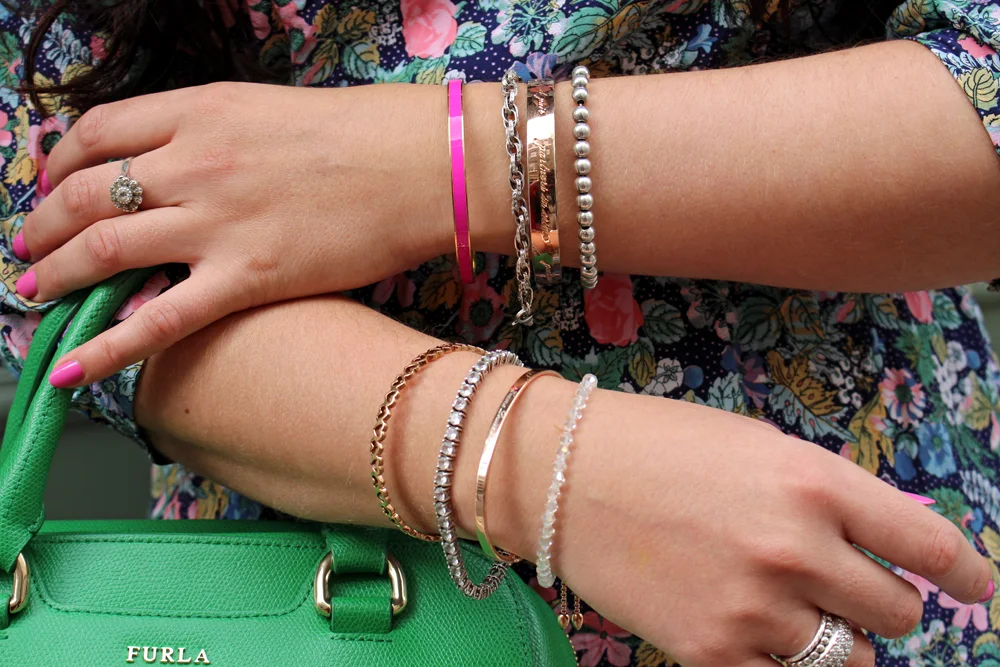 Monica Vinadier, Kate Spade & Follie Follie bracelets & bangles - London fashion blogger