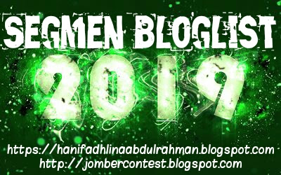 Segmen Bloglist 2019, Blogger Segmen, Blog, 