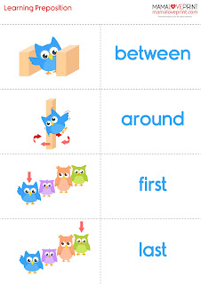 MamaLovePrint . English Learning Resources . Preposition PDF Free Download