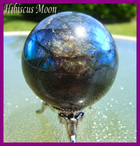 Labradorite Sphere With Stand By Hibiscusmoon