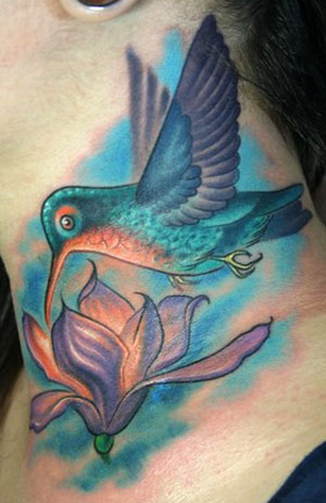 Birds Neck Tattoos