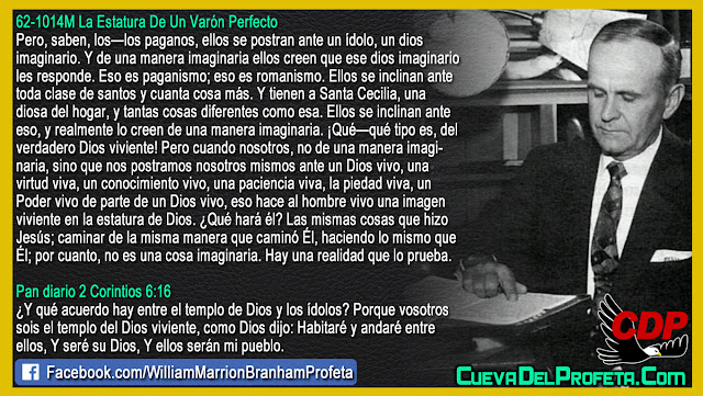 Ellos se postran ante un ídolo un dios imaginario - Citas William Branham Mensajes