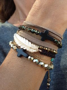 bracelet plume