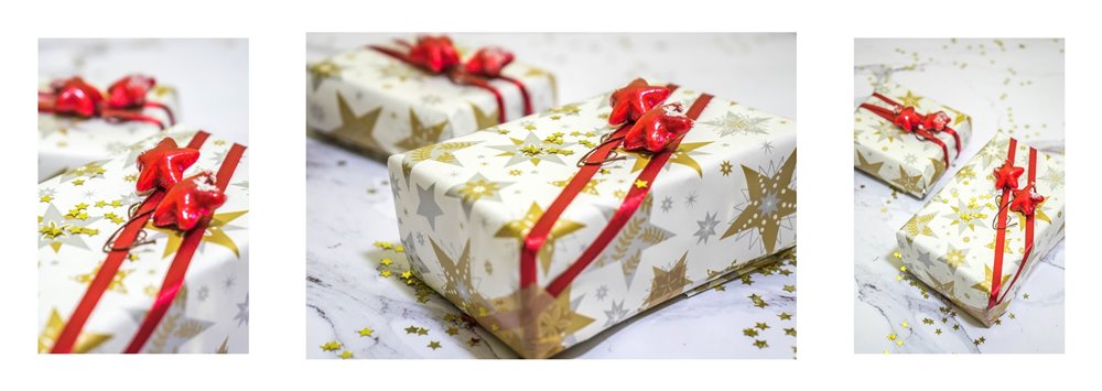 6a jak zapakować prezenty świąteczne w papier  pomysły na pakowanie prezentów jak zapakować pudełko w papier złote czerwone prezenty sposoby na pakowanie prezentów poradnik tutorial jak pakować