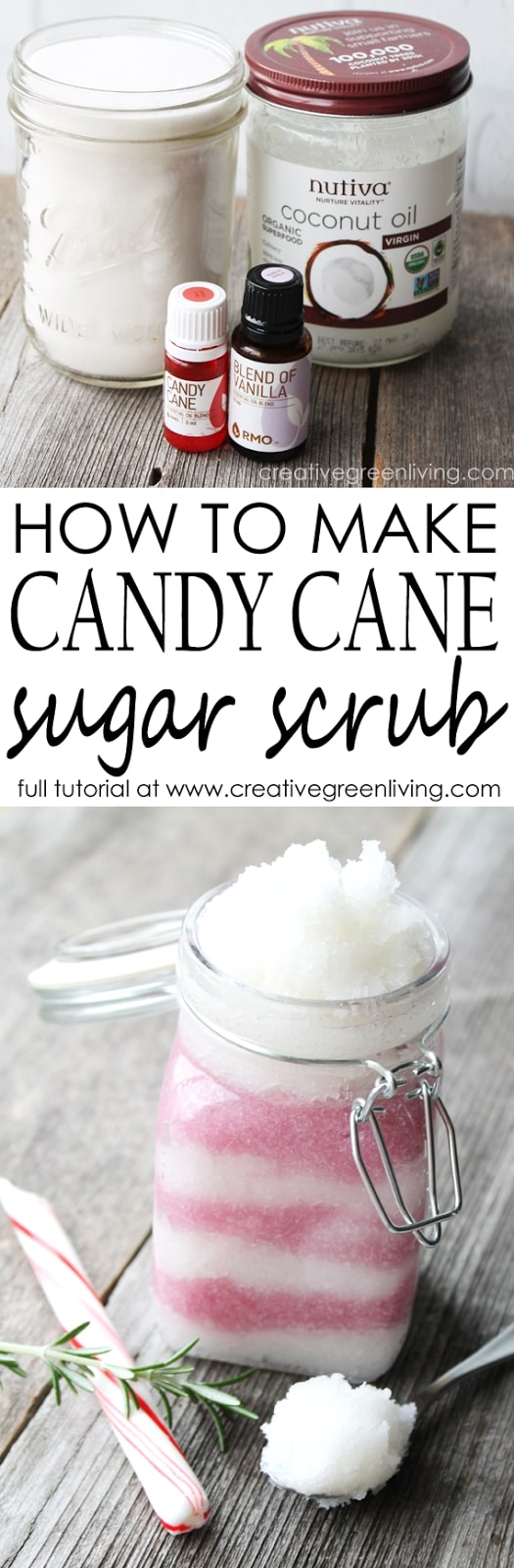 How to Make Candy Cane Peppermint Sugar Scrub Creative
