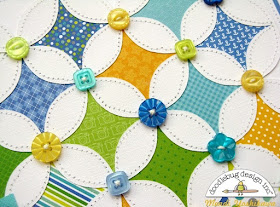 Doodlebug Design: Inspired by Pinterest Cathedral Style Quilt Scrapbook Layout by Mendi Yoshikawa
