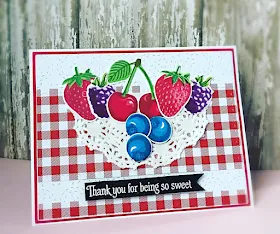Sunny Studio Stamps: Berry Bliss Customer Card by Brenda C