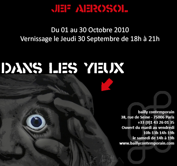 Jef Aerosol - Dans les Yeaux exhibition