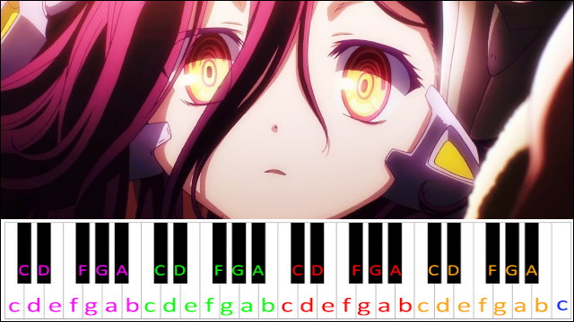 THERE IS A REASON (No Game No Life: Zero Movie Theme) Piano / Keyboard Easy Letter Notes for Beginners