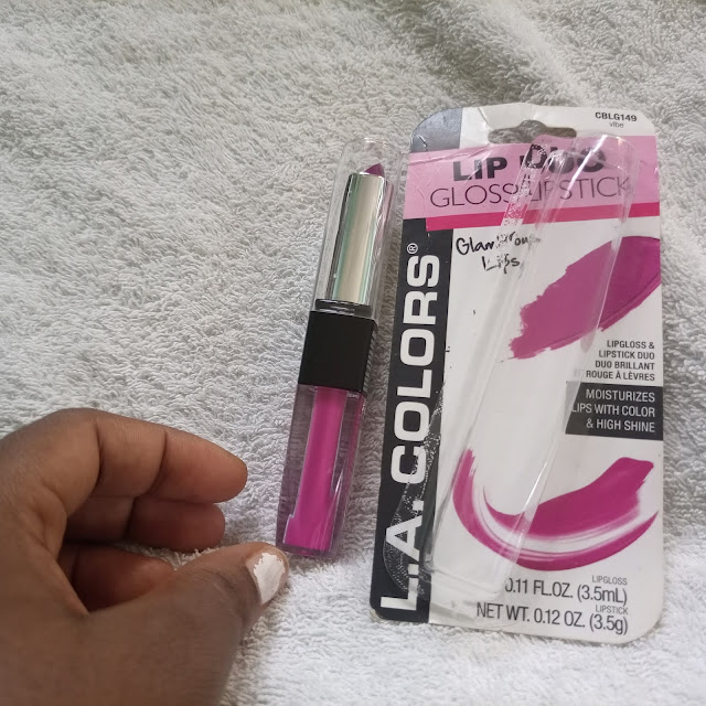 Trying On My New Purple Lipstick From L.A. Colors & Review