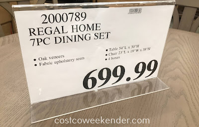 Deal for the Regal Home 7-piece Dining Set at Costco