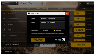Nama guild free fire keren || Cara memilih nama guild ff keren