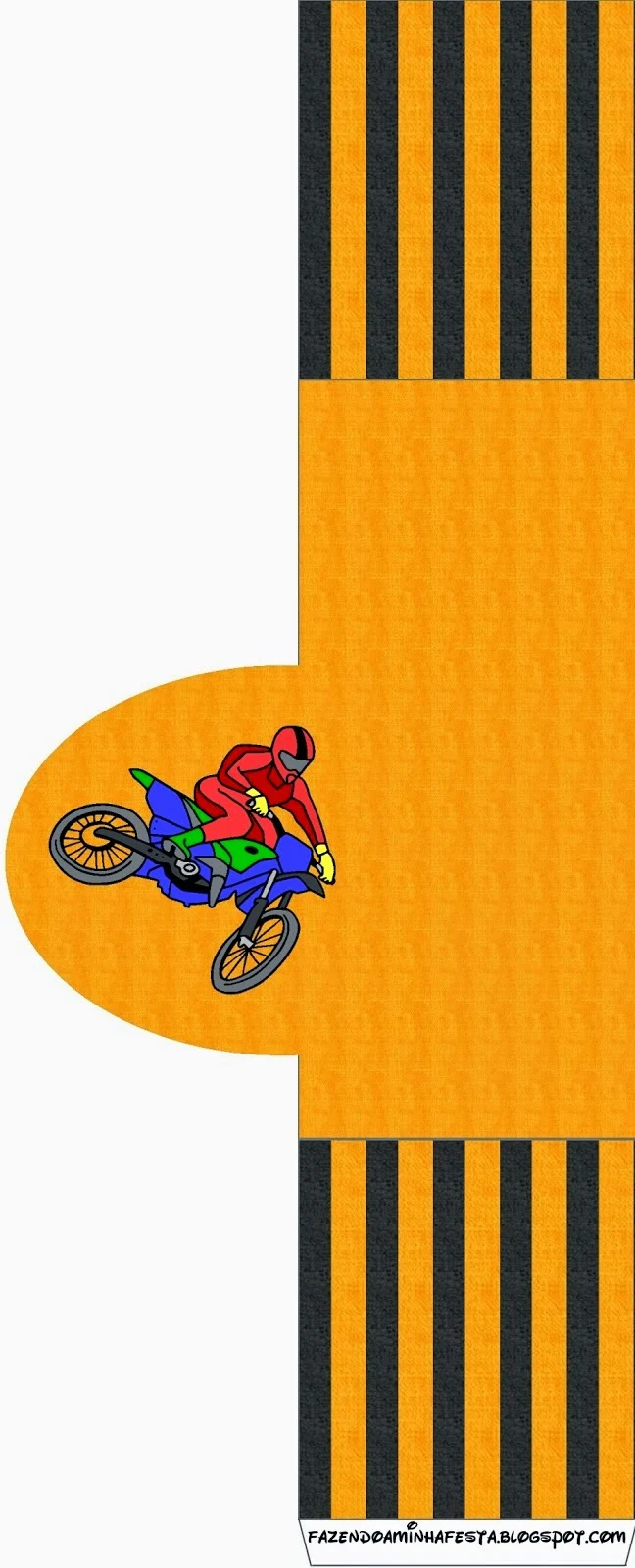 Free Printable Label for Motocross Party.