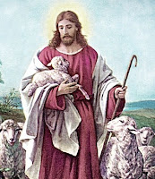 Jesus with a sheep