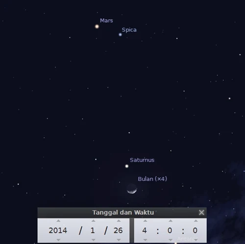 Bulan Dekat Saturnus dan Kembalinya Planet Venus