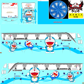  Stiker  Bus  Simulator  Indonesia Doraemon 