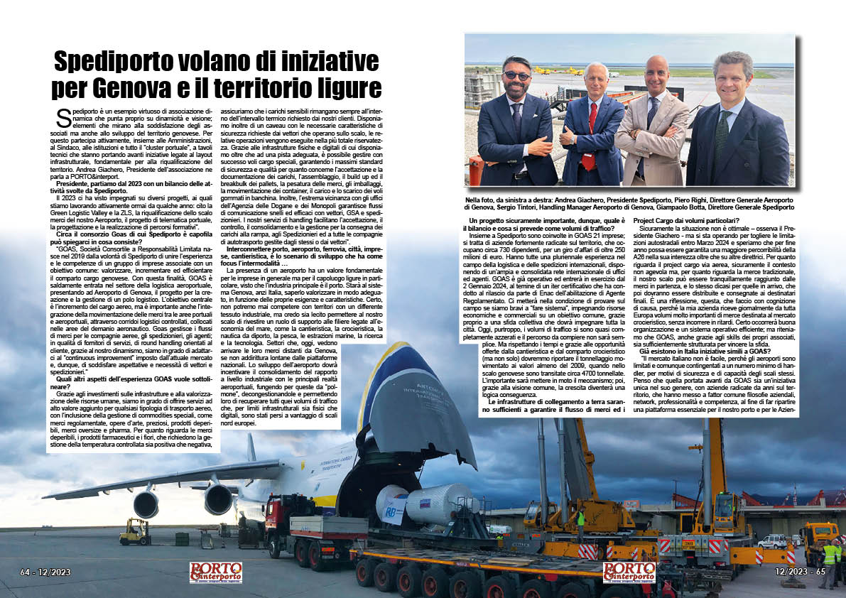 DICEMBRE 2023 PAG. 64 - Spediporto volano di iniziative per Genova e il territorio ligure