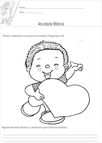 Atividade bíblica para ler e colorir filipenses 4:4