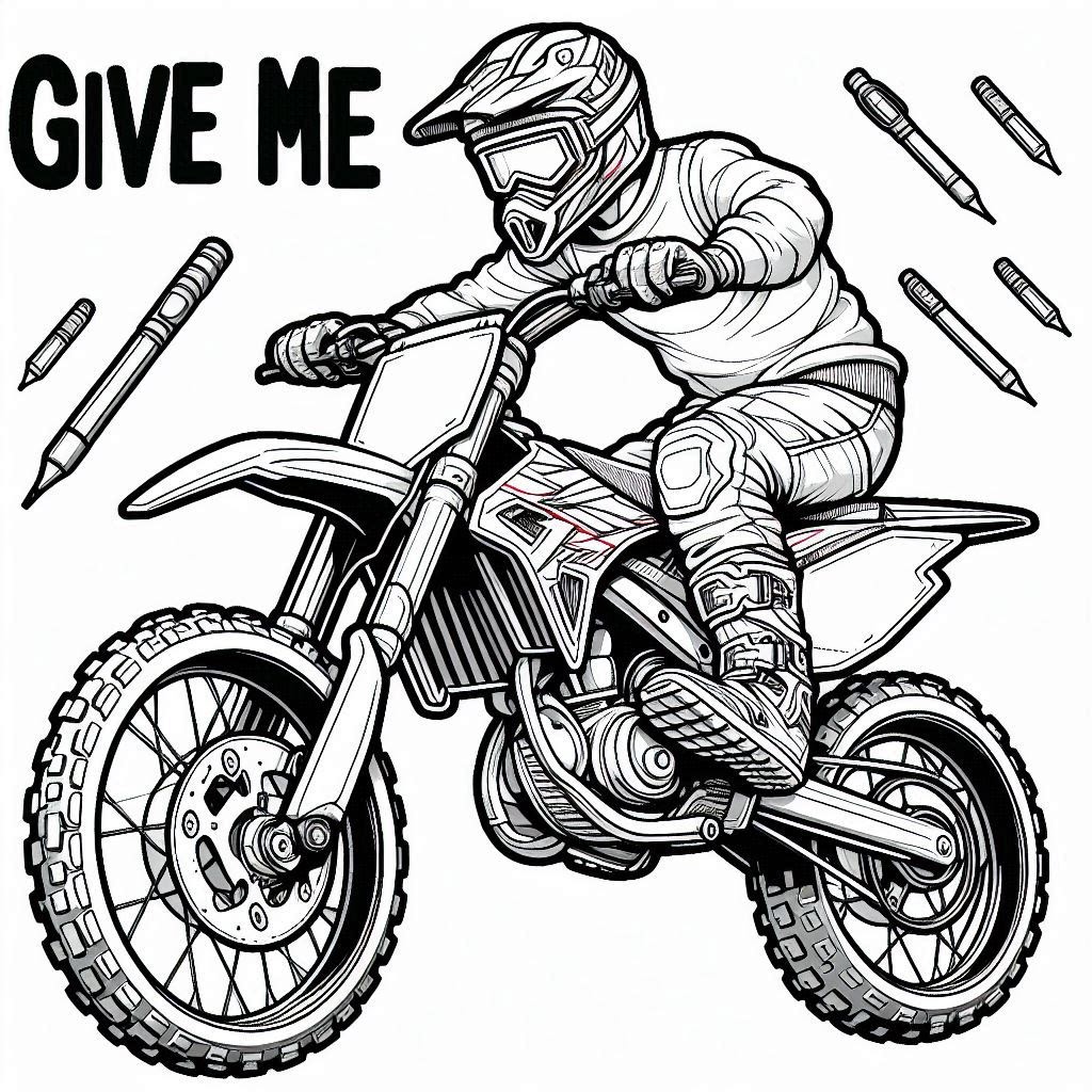 Motocross Coloring Pages for Kids – Available for Download