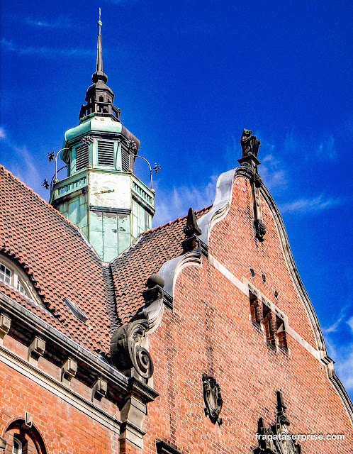 Fachada típica de Lübeck na Alemanha