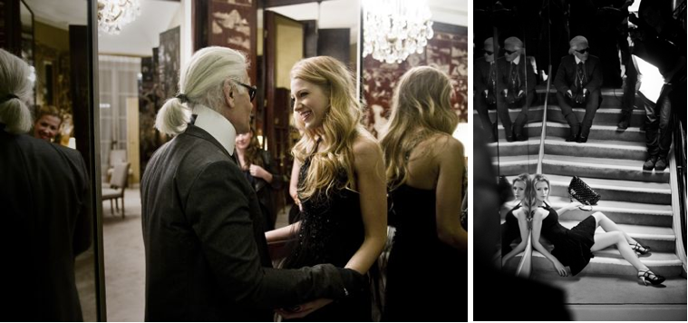 Blake Lively Behind the Scenes With Karl Lagerfeld