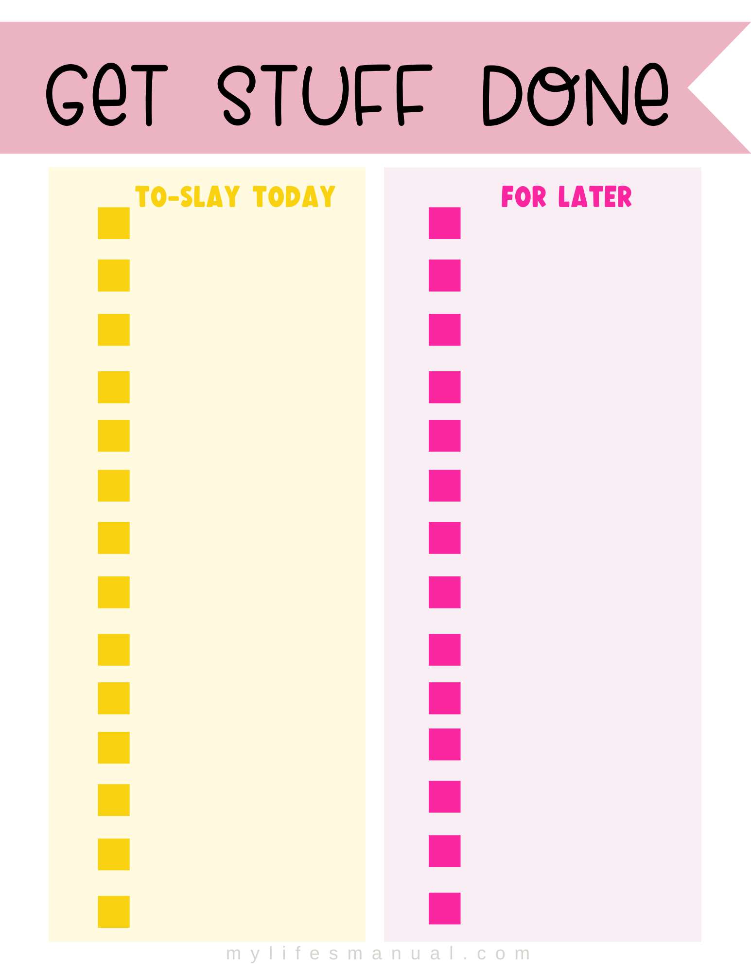 Organize your week with the to-do list printables