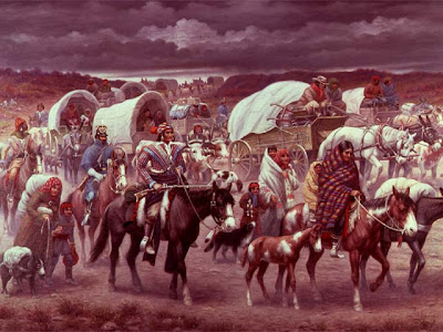 In 1838, 15000 Cherokee Indians were forcibly moved from the 