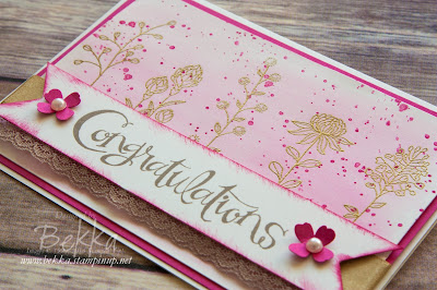 Flowering Fields Congratulations Card by Stampin' Up! UK Demonstrator Bekka