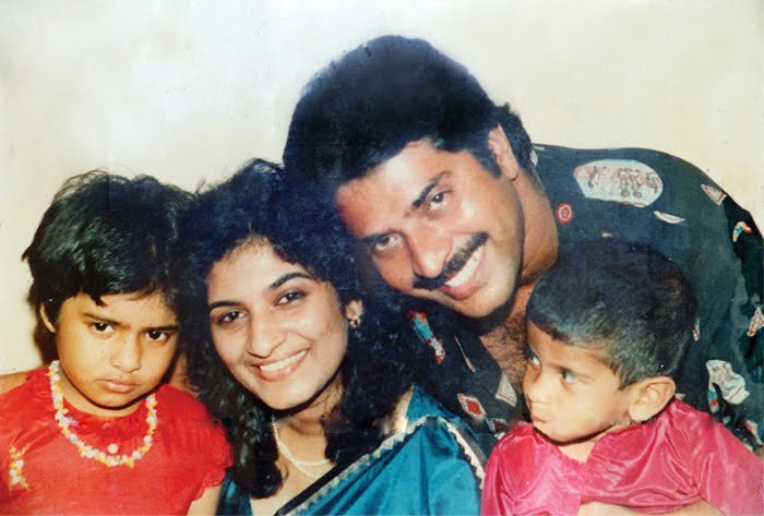 Malayalam Actor Mammootty with Wife Sulfath, Daughter Surumi & Son Dulquar Salman | Malayalam Actor Mammootty Family Photos | Real-Life Photos