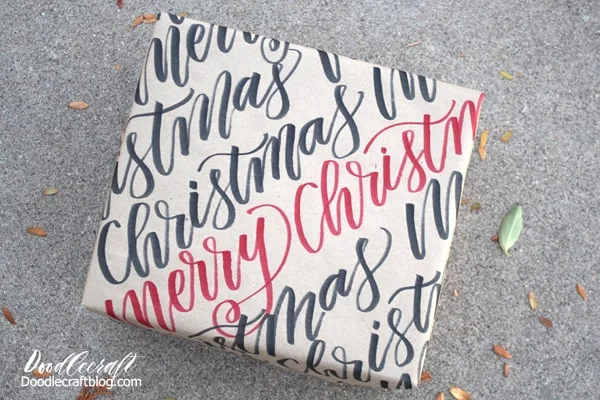 It looks amazing and adds a great personal touch to any gift--I do love creative gift wrapping!   Such a fun way to practice hand lettering too!