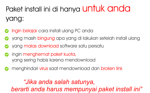 [ HOT ] Paket Install Mandiri [ Murah dan Banyak Software Bonus ]