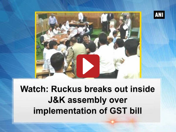 Ruckus breaks out inside Kashmir assembly over implementation of GST bill 