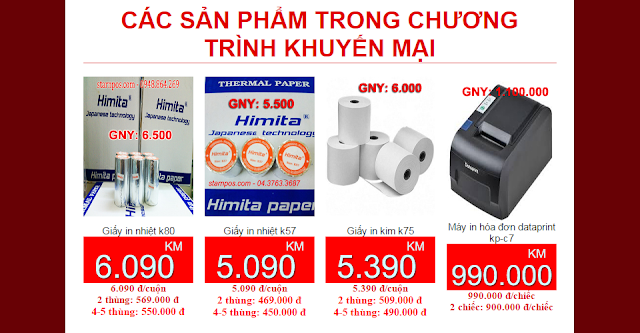 giảm giá giấy in hóa đơn