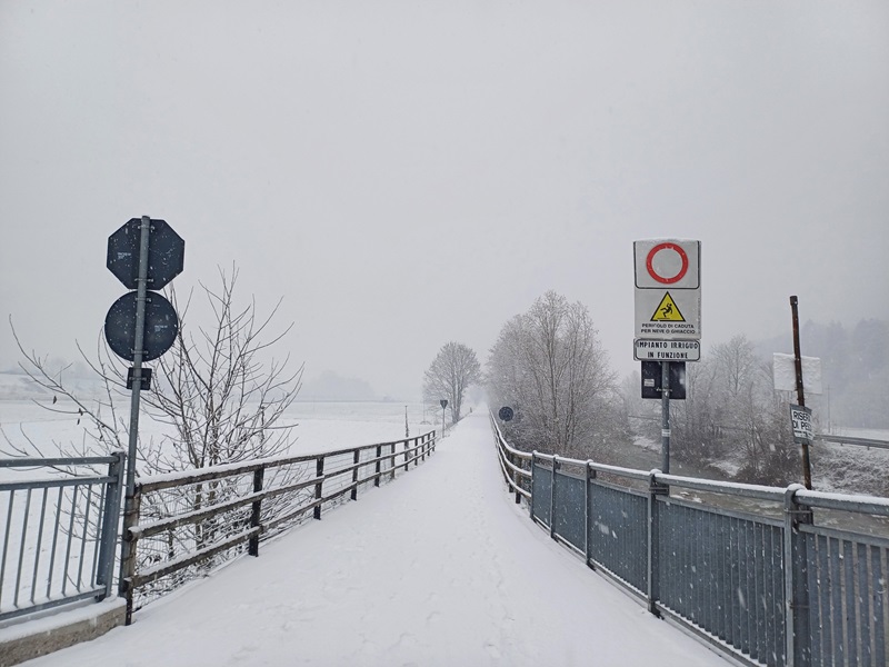 La pista ciclabile della Valsugana direzione Venete - 30 novembre 2023