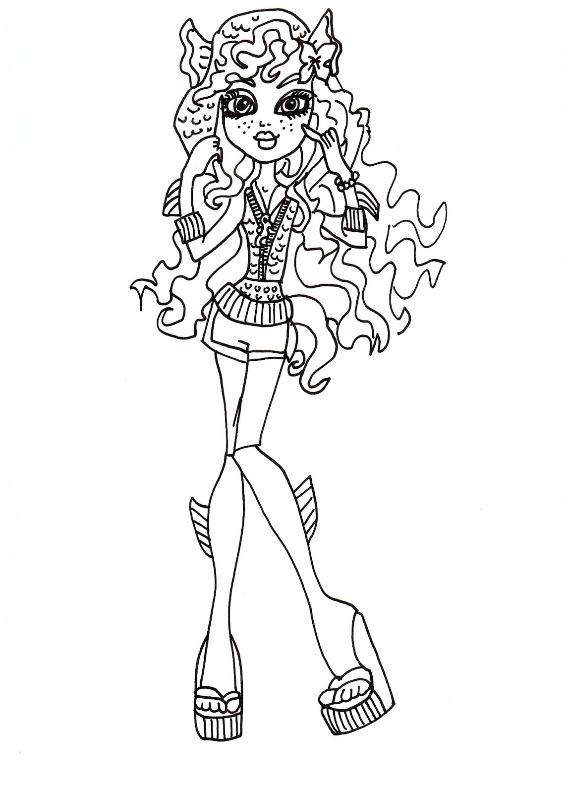 Lagoona Blue Coloring Sheet CLICK HERE TO PRINT Free printable monster high