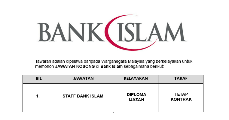 Jawatan Kosong di Bank Islam Malaysia Berhad - JOBCARI.COM ...