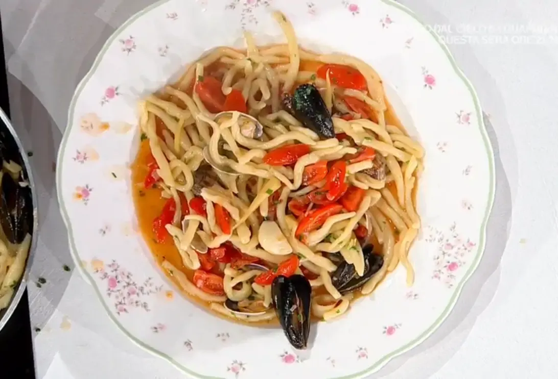 Strozzapreti ai frutti di mare e zenzero