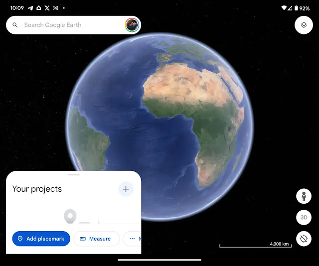 يحصل تطبيق Google Earth على إعادة تصميم كاملة مع دعم ميزة المشاريع والمزيد