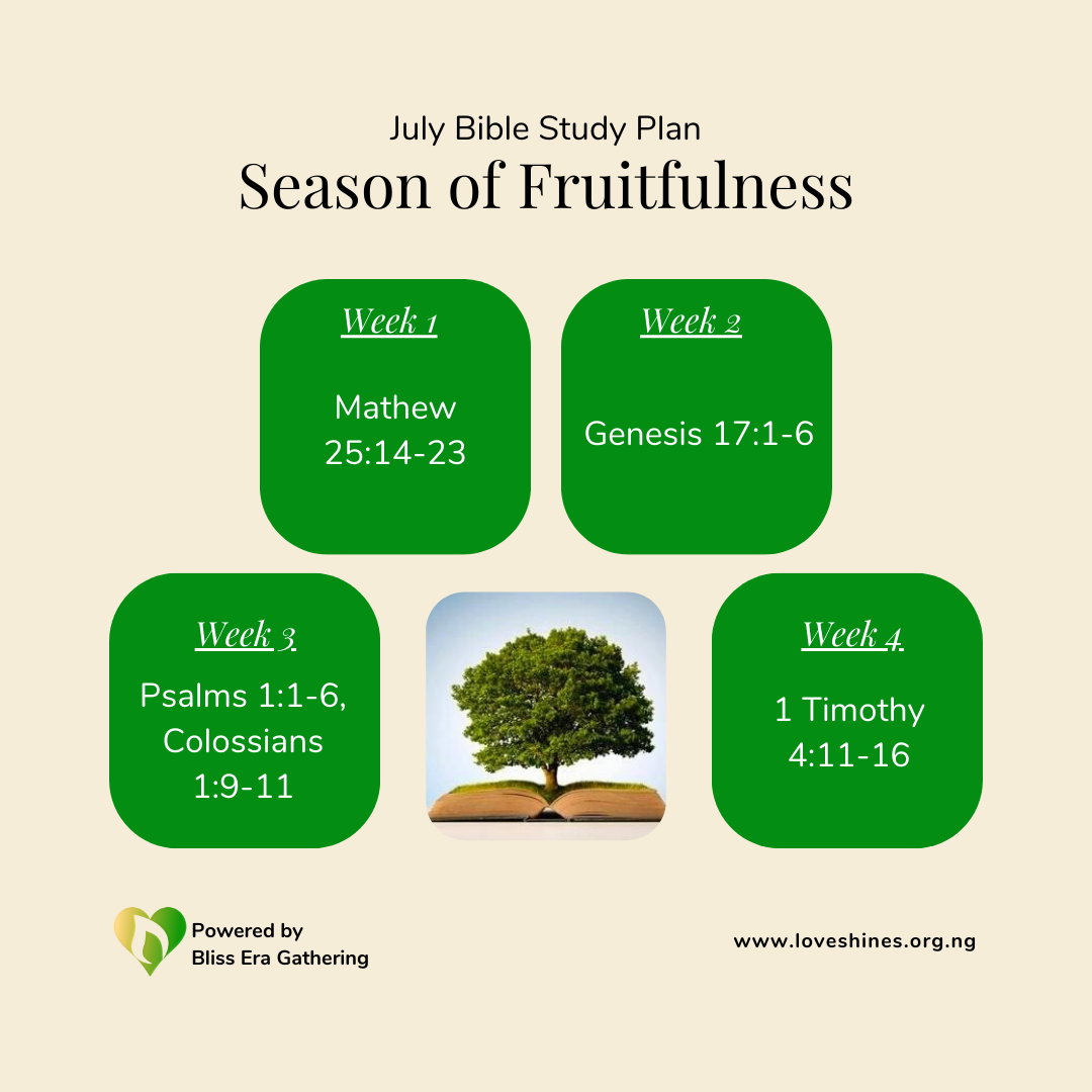 Bible Study Plan for July