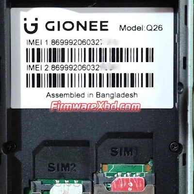 Gionee Q26 Flash File MT6261