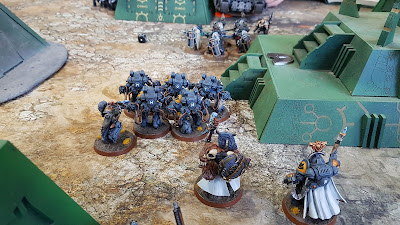 Warhammer battle report - Warhammer 40k - 9th Edition - Space Wolves vs Deathwatch - 1500pts - Open Play