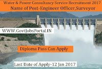 Water and Power Consultancy Services Recruitment 2017 For Engineer Officer Post