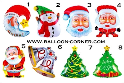 Balon Foil Seri Natal / Foil Seri Christmas (2024)