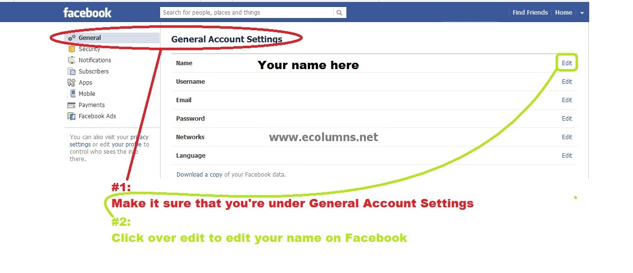 How to Change Your Name on Facebook Profile? eColumns