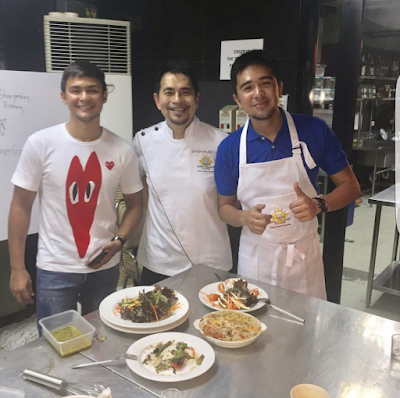 Matteo Guidicelli takes cooking lessons from Chef Gene Gonzalez