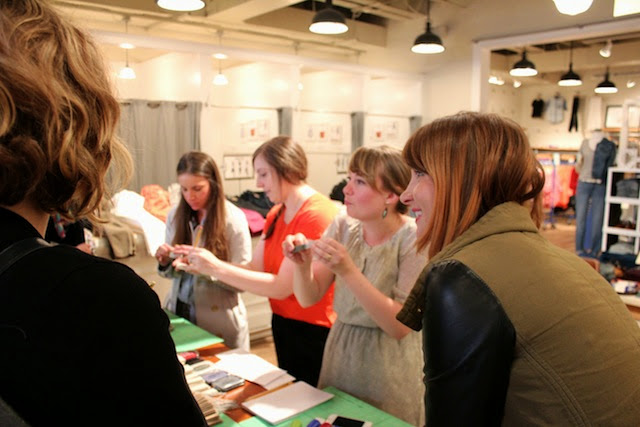 assemble and madewell crafting and shopping night make your own stamps