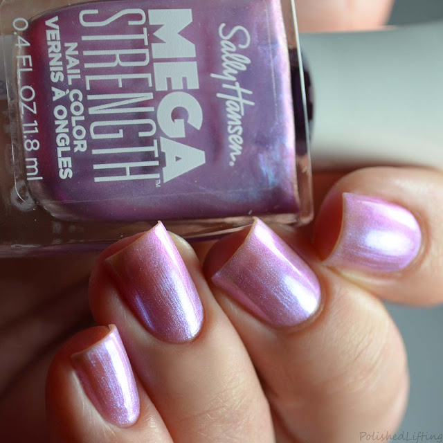 purple frosty nail polish