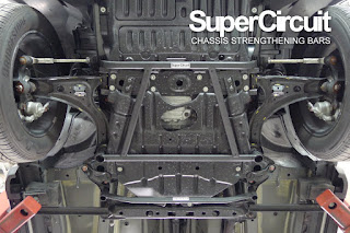 The SUPERCIRCUIT Front Under Brace made for the Perodua Aruz.