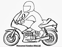 Gambar Mewarnai Pengendara Motor