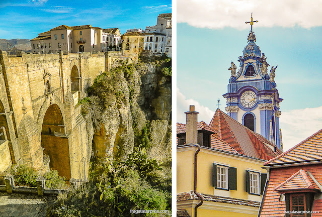Viagens inspiradas em livros: Ronda, Andaluzia, e Dürnstein, Áustria